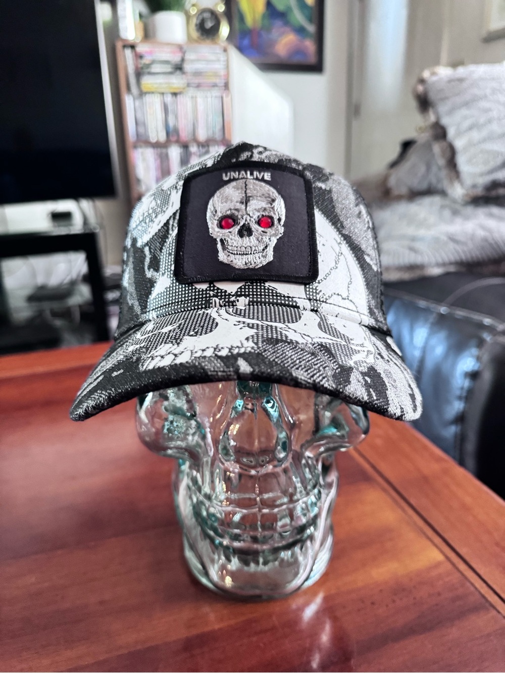 Goorin Bros. “BONE HEAD UNALIVE” Trucker Hat. Mesh SnapBack NWT.